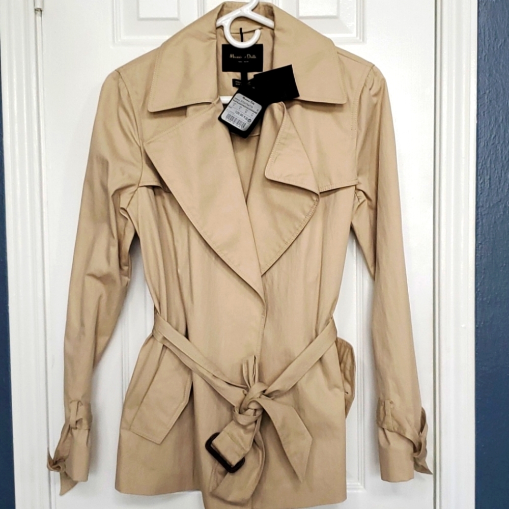 Massimo Dutti belted trench coat NWT